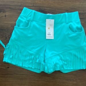 Crazy train flare shorts